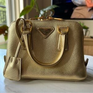 Vintage Prada mini Promenade crossbody in Gold